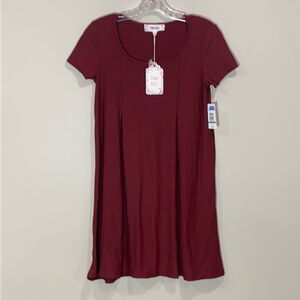 Cute Red Short Sleeved Top By Pink Rose. New With Tags. Size Small.